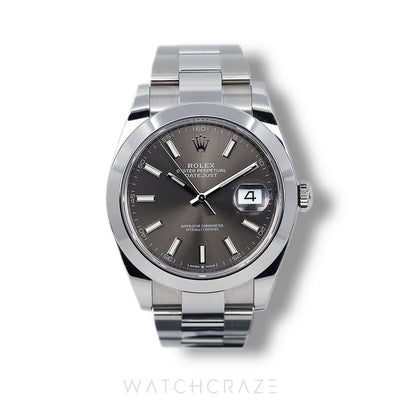 2022 ROLEX DATEJUST GREY DIAL 41MM 126300
