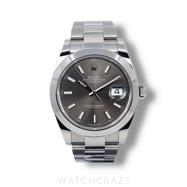 2022 ROLEX DATEJUST GREY DIAL 41MM 126300