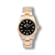 2022 ROLEX EXPLORER TWO TONE YELLOW GOLD AND STEEL 36MM 124273
