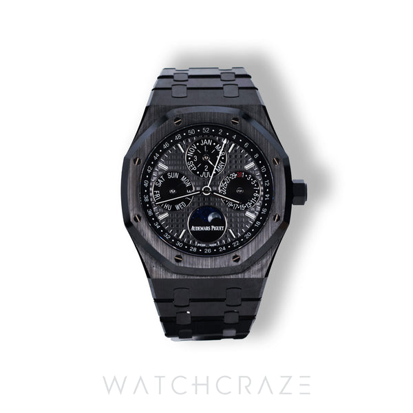 2020 AUDEMARS PIGUER ROYAL OAK PERPETUAL CALENDAR BLACK DIAL 41MM 26579CE.OO.1225CE.01