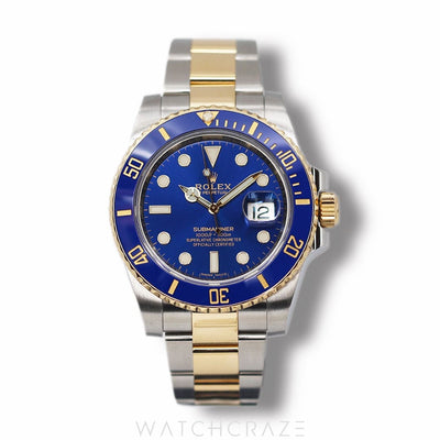 2018 ROLEX SUBMARINER DATE BLUE DIAL 40MM "BLUESY" 116613LB