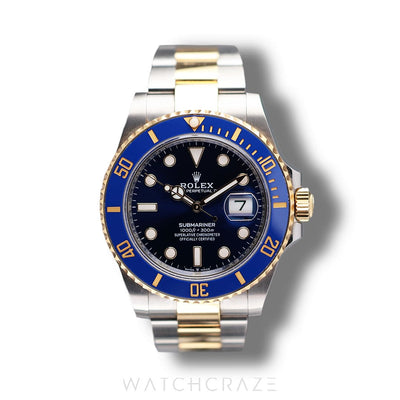 2024 ROLEX SUBMARINER TWO TONE YELLOW GOLD AND STEEL BLUSEY 41MM 126613LB