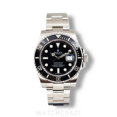 2017 ROLEX SUBMARINER DATE CERAMIC BEZEL 40MM 116610LN