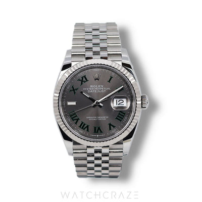 2024 ROLEX DATEJUST WIMBLEDON DIAL 36MM 126234