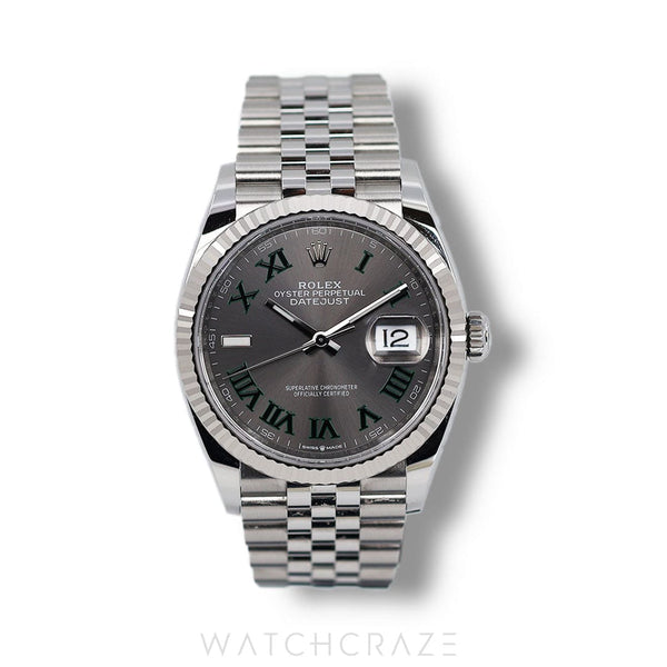 2024 ROLEX DATEJUST WIMBLEDON DIAL 36MM 126234