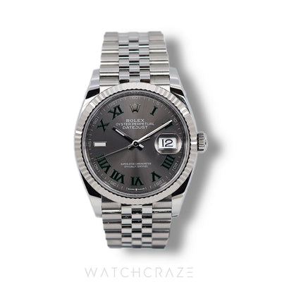 2021 ROLEX DATEJUST WIMBLEDON DIAL 41MM 126334