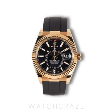 2023 ROLEX SKY-DWELLER 18K YG BLACK DIAL 42MM 336238