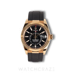 2023 ROLEX SKY-DWELLER 18K YG BLACK DIAL 42MM 336238