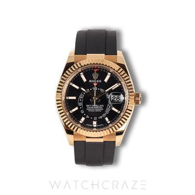 2023 ROLEX SKY-DWELLER 18K YG BLACK DIAL 42MM 336238