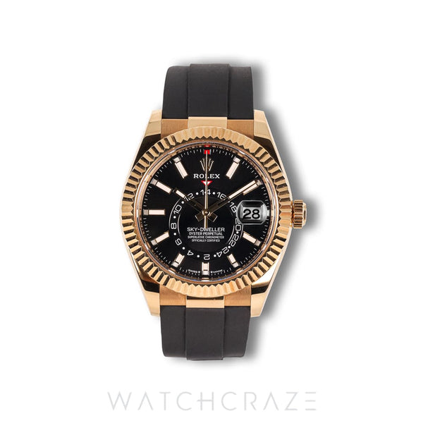 2023 ROLEX SKY-DWELLER 18K YG BLACK DIAL 42MM 336238