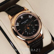 2025 PATEK PHILIPPE ANNUAL CALENDAR MOONPHASE ROSE GOLD GREEN DIAL 40MM 5205R-011