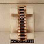 2025 ROLEX DAY DATE YELLOW GOLD OYNX DIAL DIAMOND BEZEL 40MM 228238