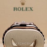 2025 ROLEX DAY-DATE ROSE GOLD OLIVE ROMAN NUMERALS 36MM 128235
