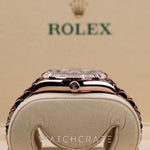 2025 ROLEX DAY-DATE ROSE GOLD OLIVE ROMAN NUMERALS 36MM 128235