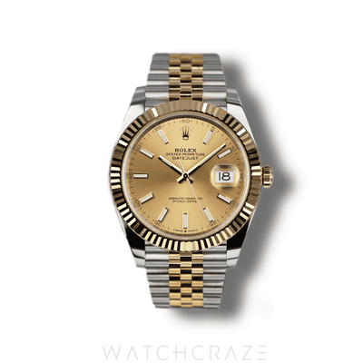 2021 ROLEX DATEJUST TWO TONE JUBILEE CHAMPAGNE DIAL 41MM 126333
