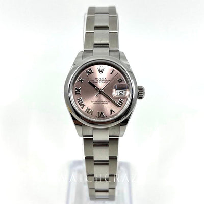 2022 ROLEX LADY DATEJUST 28MM PINK DIAL 279160 - WatchCraze.com.au