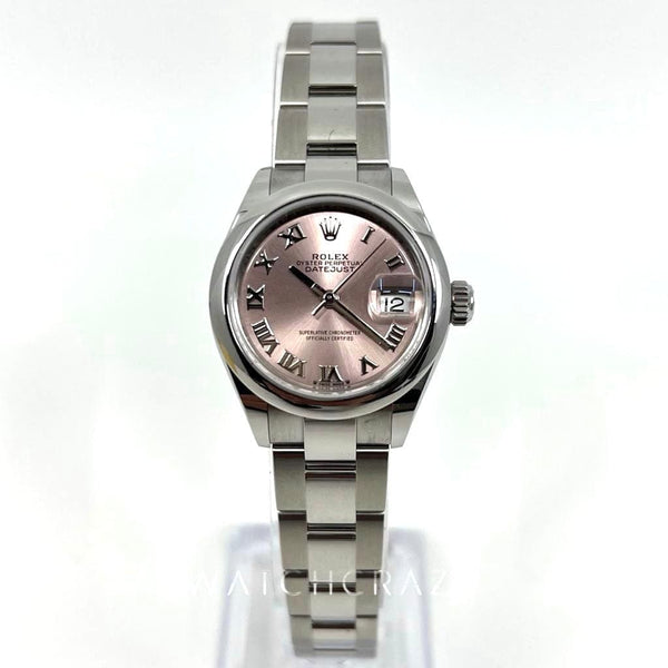 2022 ROLEX LADY DATEJUST 28MM PINK DIAL 279160 - WatchCraze.com.au