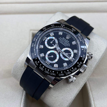 2021 ROLEX DAYTONA DIAMOND MARKERS WHITE GOLD 40MM 116519LN - WatchCraze.com.au