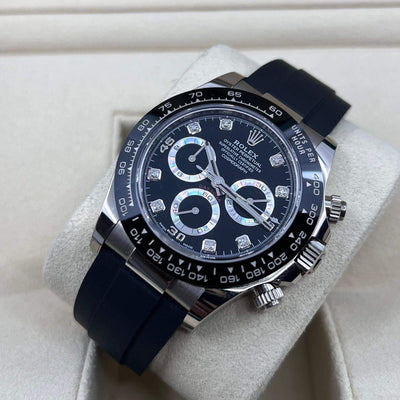 2021 ROLEX DAYTONA DIAMOND MARKERS WHITE GOLD 40MM 116519LN - WatchCraze.com.au