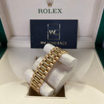 ROLEX DAY-DATE YELLOW GOLD BLACK MOTIF DIAL 228238 2021 - WatchCraze.com.au