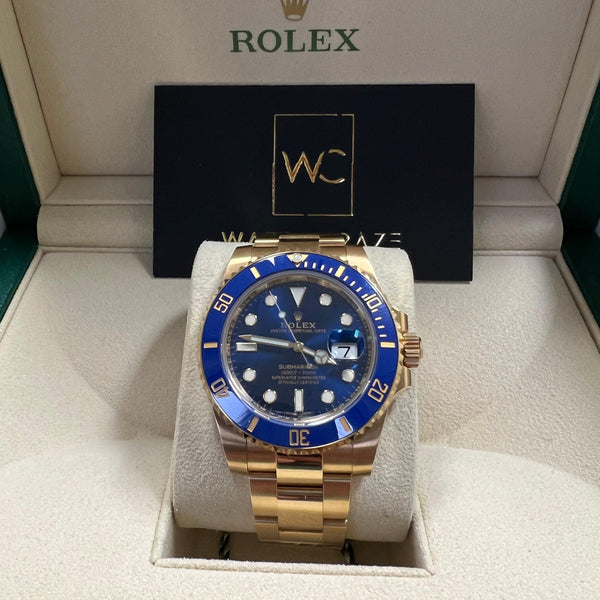 ROLEX SUBMARINER BLUESY YELLOW GOLD 116618LB 2020 - WatchCraze.com.au