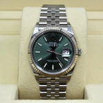 2022 ROLEX DATEJUST 36 MINT DIAL FLUTED & JUBILEE STICKERED 126234 - WatchCraze.com.au