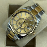 2022 ROLEX SKYDWELLER TWO TONE CHAMPAGNE DIAL 326933