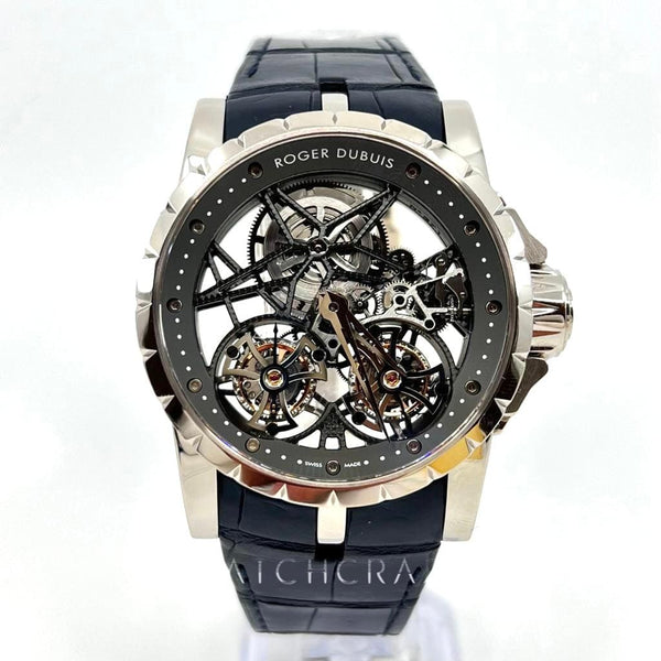 2012 ROGER DUBUIS EXCALIBUR DOUBLE FLYING TOURBILLON 45MM WHITE GOLD RD01SQ - WatchCraze.com.au