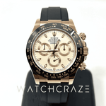 2021 ROLEX DAYTONA EVEROSE OYSTERFLEX IVORY WHITE DIAL 40MM 116515LN DISCONTINUED