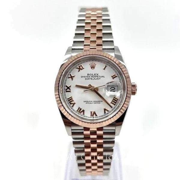 2022 ROLEX DATEJUST 36MM FLUTED/JUBILEE EVEROSE TWO TONED 126231