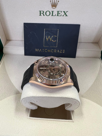 ROLEX SKYDWELLER EVEROSE ON RUBBER B 326235 2016 - WatchCraze.com.au