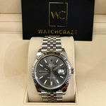 ROLEX DATEJUST GREY DIAL FLUTED & JUBILEE 126334 41mm 2021 - WatchCraze.com.au