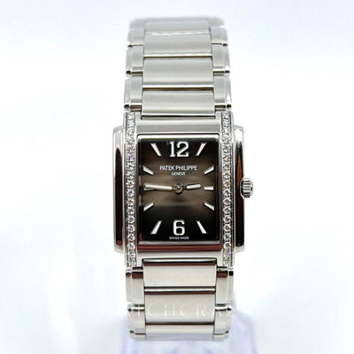 PATEK PHILIPPE TWENTY~4 30MM STAINLESS STEEL GRAY SUNBURST DIAL 4910/1200A-010 - WatchCraze.com.au