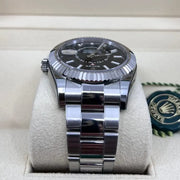 2022 ROLEX SKYDWELLER 42MM BLACK DIAL 326934 RX8 STICKERS - WatchCraze.com.au