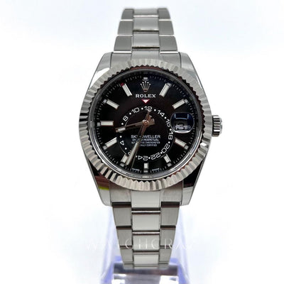 2022 ROLEX SKYDWELLER 42MM BLACK DIAL 326934 RX8 STICKERS - WatchCraze.com.au