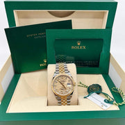 2022 ROLEX DATEJUST 36MM PALM DIAL WITH DIAMOND MARKERS 126233 - WatchCraze.com.au