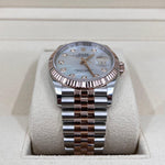 2022 ROLEX DATEJUST 36MM EVEROSE & OYSTERSTEEL MOTHER OF PEARL DIAMOND DIAL 126231 - WatchCraze.com.au