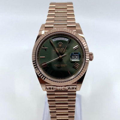 2023 ROLEX DAY DATE GREEN DIAL 40MM 228238 - WatchCraze.com.au