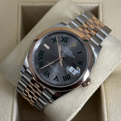 2022 ROLEX DATEJUST TWO TONE WIMBLEDON DIAL 36MM 126201