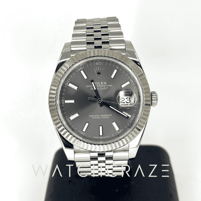 2019 ROLEX DATEJUST 41MM RHODIUM DIAL 126334