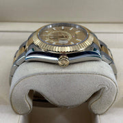 2022 ROLEX SKY-DWELLER TWO TONE CHAMPAGNE DIAL 326933