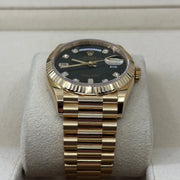 2022 ROLEX DAY-DATE 36 YELLOW GOLD 36MM GREEN OMBRÉ DIAL 128238