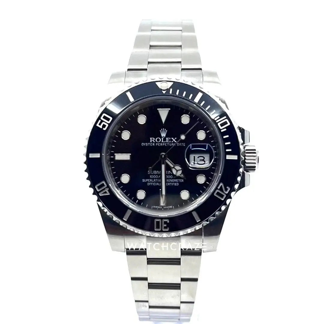 2014 ROLEX SUBMARINER DATE BLACK DIAL 40MM 116610LN