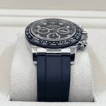 2021 ROLEX DAYTONA WHITE GOLD OYSTERFLEX BLACK DIAL DIMOND MARKERS 116519LN - WatchCraze.com.au