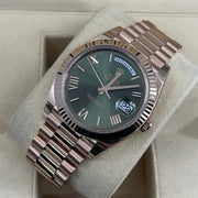 2022 ROLEX DAY-DATE 40 ROSE GOLD OLIVE GREEN DIAL 228235
