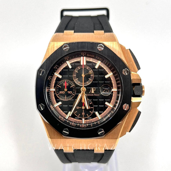 2018 AUDEMARS PIGUET ROYAL OAK OFFSHORE ROSE GOLD CHRONOGRAPH 44MM 26401RO - WatchCraze.com.au