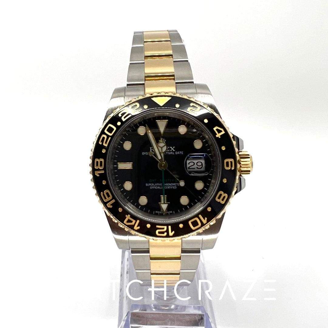 2015 ROLEX GMT MASTER 2 YELLOW GOLD STEEL GMT II 11673LN