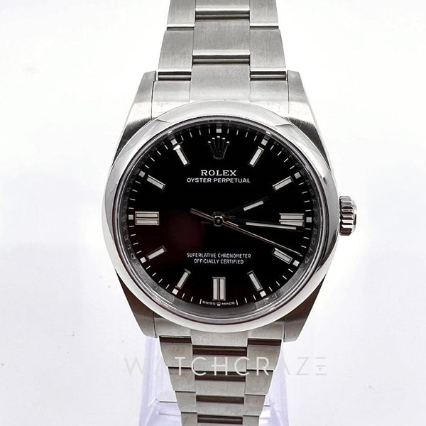 2022 ROLEX OYSTER PERPETUAL BLACK DIAL 36MM 126000 - WatchCraze.com.au
