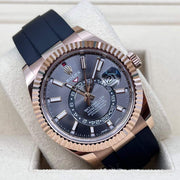 2022 ROLEX SKYDWELLER EVEROSE OYSTERFLEX 326235 42MM - WatchCraze.com.au