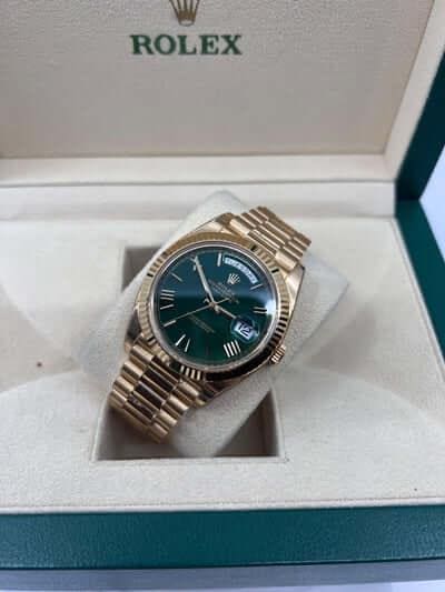 2022 DAY-DATE GREEN DIAL YELLOW GOLD 40MM  228238 - WatchCraze.com.au